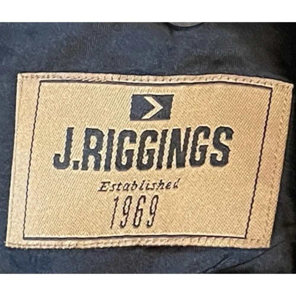 J Riggings Mens 32L Gray Black Glen Plaid Wool Blend 3 Button Sport Coat Blazer